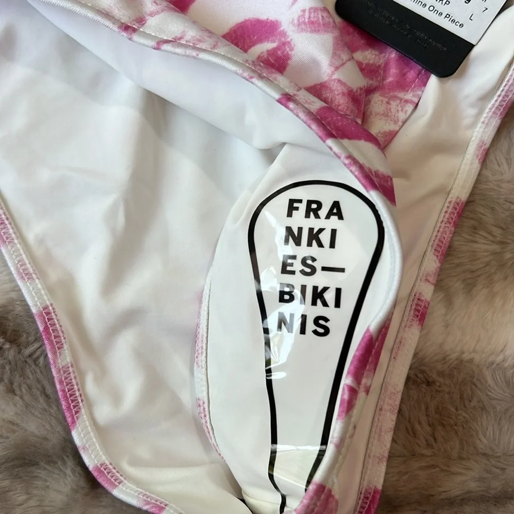 Frankie's Bikinis Gemma Wrap One Piece Swimsuit shine